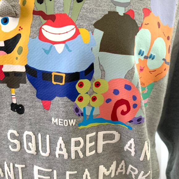 Uniqlo SpongeBob SquarePants Cactus Plant Flea Market Sweat Hoodie in Gray - Picture 6 of 14